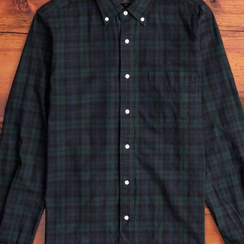 Indigo Check Button-Down Shirt in Blackwatch