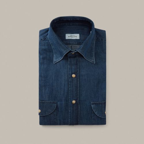 FERNANDO Western Shirt Washed Denim Washed Denim