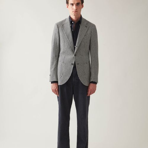 DAN SPORT Wool/Cashmere Blazer Black/White Houndstooth Black/White Houndstooth