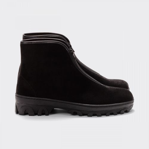 Zip Trainer Boots : Black