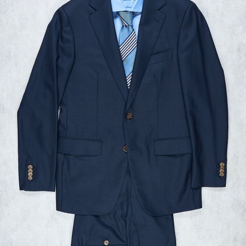 Patrick Johnson Navy Wool Suit With Extra Trousers (Pre-Owned)