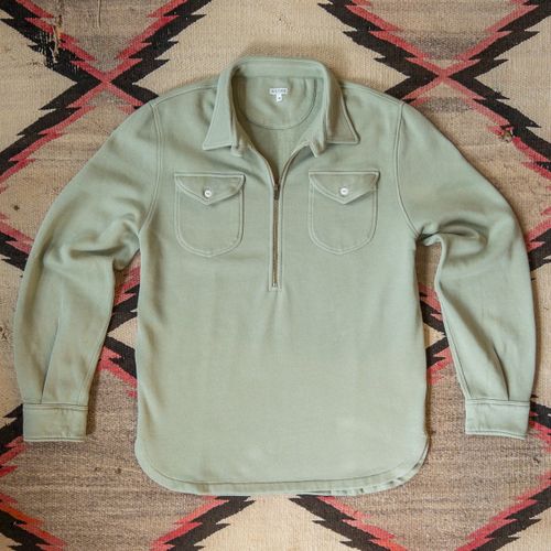 Half-Zip Sweatshirt - Faded Olive