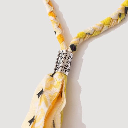 Bandana Fringe Necklace - Yellow