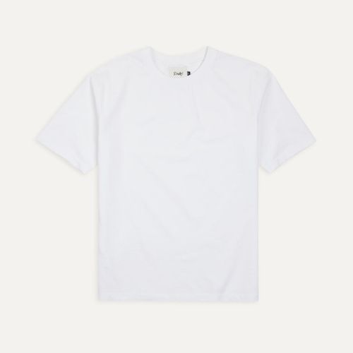 White Cotton Crew Neck Hiking T-Shirt