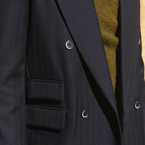 Nodaro Double Breasted Jacket Navy 4213