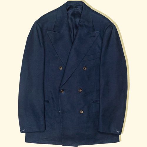 Linen/Cotton Twill Sport Jacket - French NavyLinen/Cotton Twill Sport Jacket - French Navy