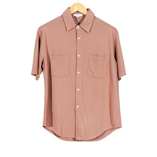 Pique Work Shirt Short Sleeve Dried Rose