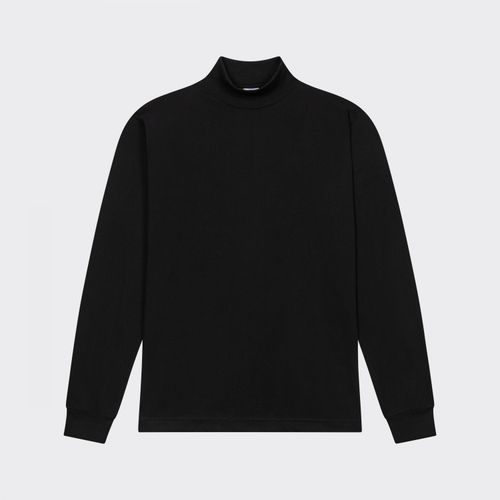 Mock Neck Light T-shirt : Black