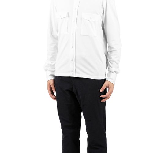 Two Pocket White Jersey Shirt