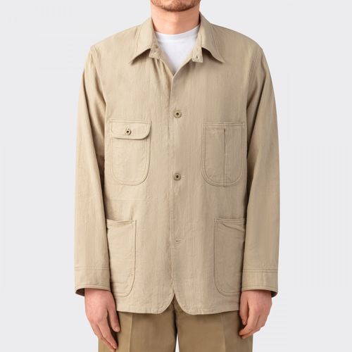 “JACKSON” Linen & Cotton Jacket : Beige