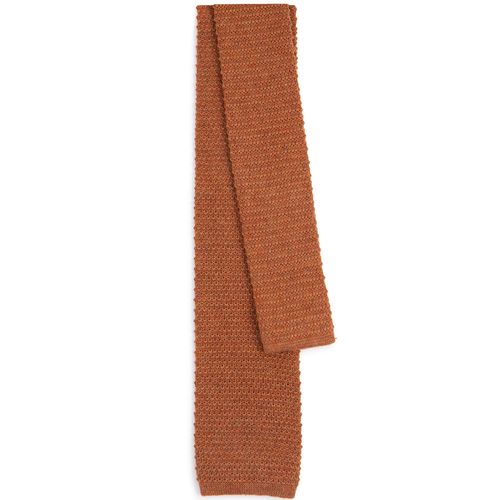 Bigi Wool Knit Tie: Burnt Orange