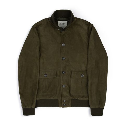 Valstar Lined Suede Valstarino Jacket: Moss Green