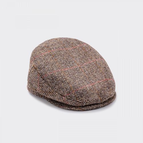 Harris Tweed Oslo Cap : Brown/Red/Orange