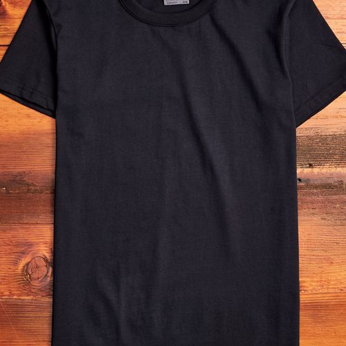 "Circular-Knit" 10oz T-Shirt in Black