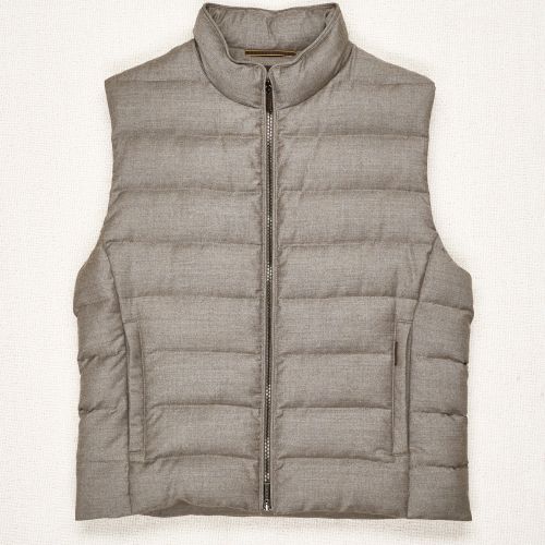 Moorer Mushroom Wool/Cashmere Down Vest (Pre-Owned)