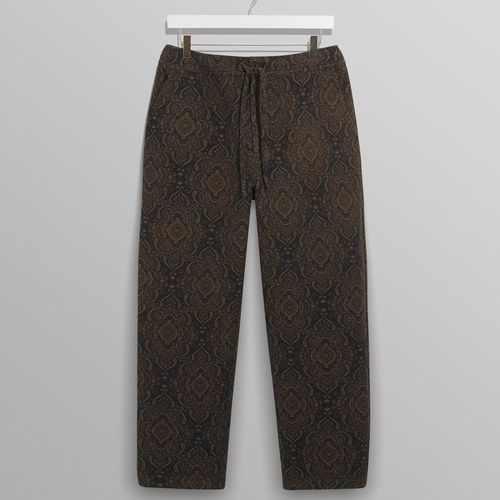 Kurt Trousers Navy/Green Jacquard