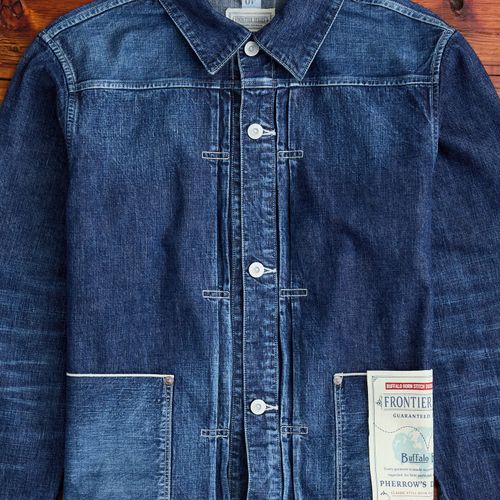 10.5oz Selvedge Denim Miner's Jacket in Washed Indigo