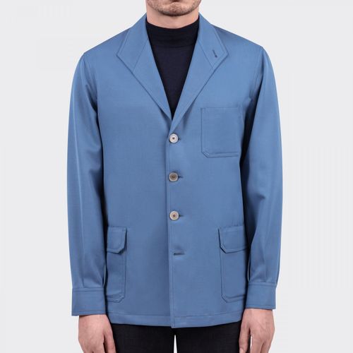 Wool Gabardine Teba Jacket : French Blue