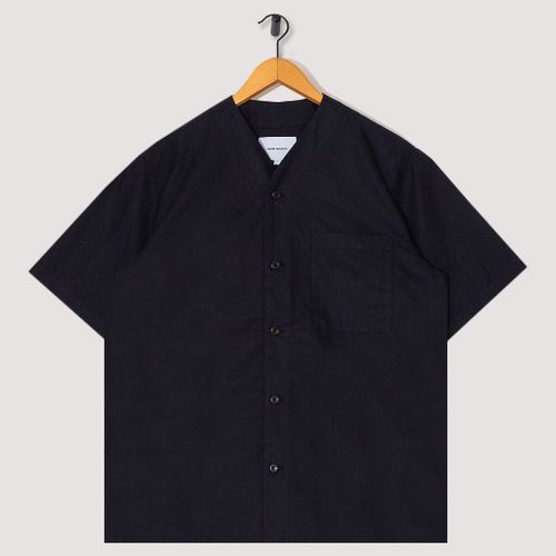 Erwin Typewriter Shirt - Dark Navy