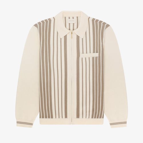 Striped Polo Cardigan