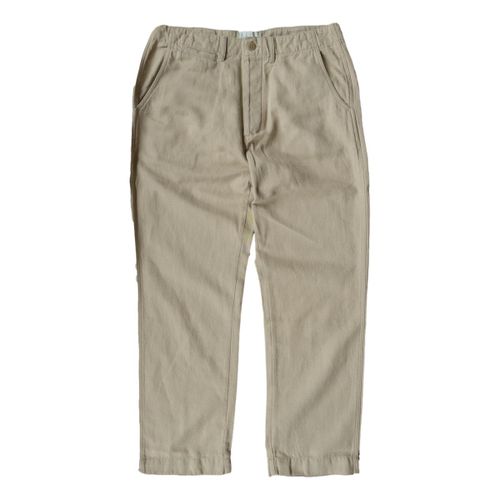 Flat Front Cotton Linen Twill Chino Camp Khaki