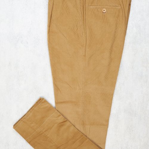 Rota Camel 0633P Cotton Single-pleat Corduroy Trousers (NOS)