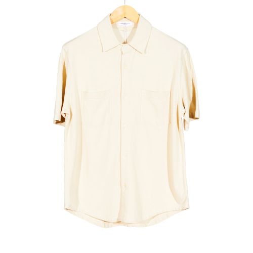 Pique Work Shirt Short Sleeve Alabaster