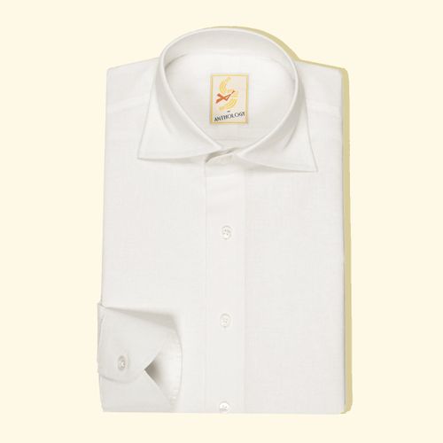 White Cotton/Linen ShirtWhite Cotton/Linen Shirt