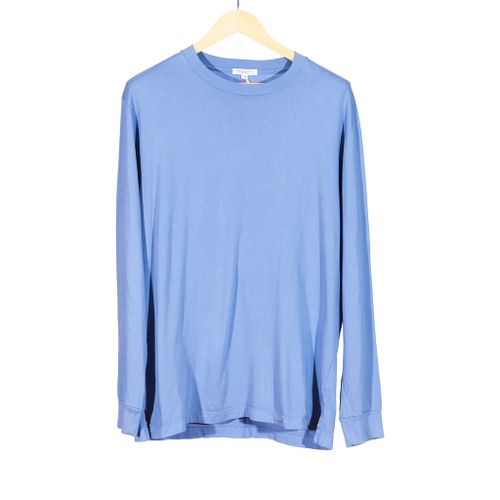 Boxy Longsleeve Dusty Blue T-Shirt