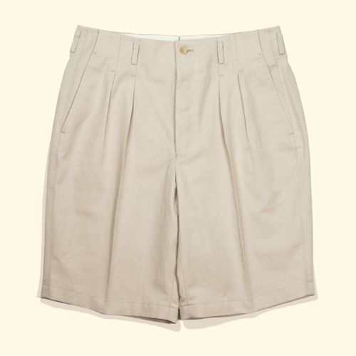 Cotton/Linen Double Pleated Shorts - SandCotton/Linen Double Pleated Shorts - Sand