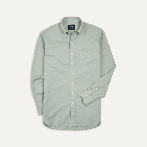 Green Pinpoint Oxford Cotton Cloth Button-Down Shirt