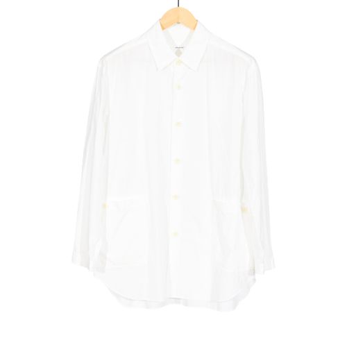 Shirt Jacket Off White Cotton