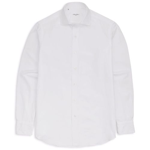 Salvatore Piccolo Light Canvas Shirt: White