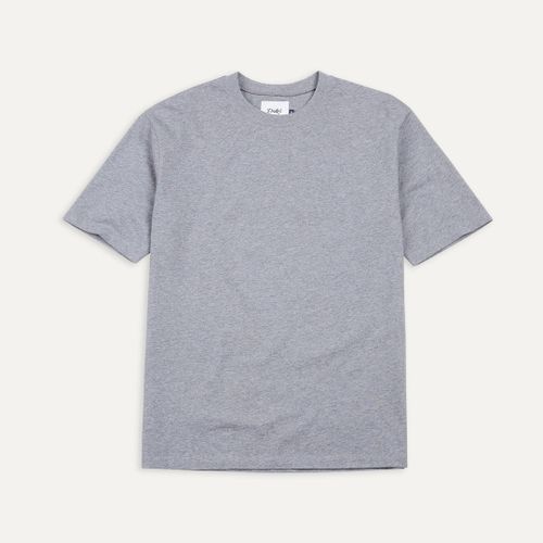 Grey Cotton Crew Neck Hiking T-Shirt