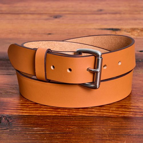 "Standard" 11oz Leather Belt in Saddle Tan