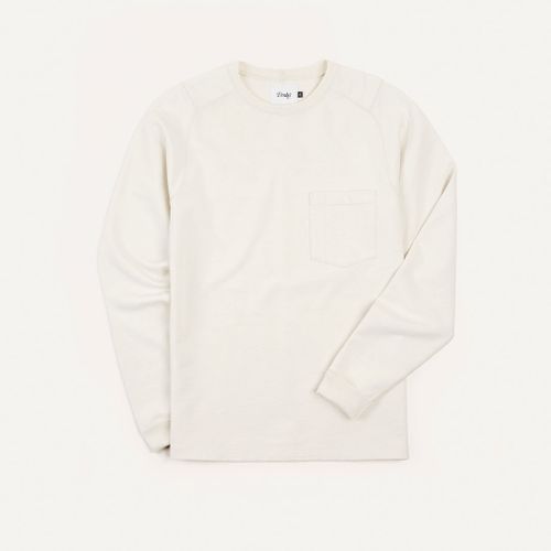 Ecru Cotton Long-Sleeve Hiking Sweatshirt