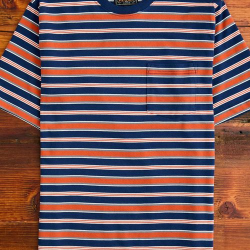 Multistripe Pocket T-Shirt in Navy