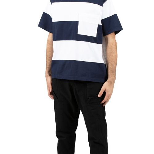 Striped T-Shirt Navy/White Cotton