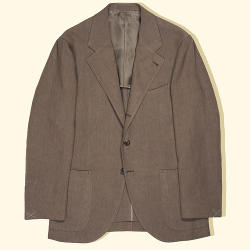 Sueded Linen Suit Jacket - CappuccinoSueded Linen Suit Jacket - Cappuccino