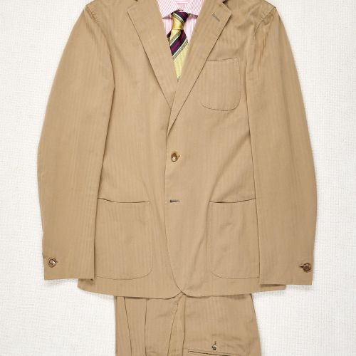 Ernesto Tan Cotton Herringbone Suit (Pre-Owned)