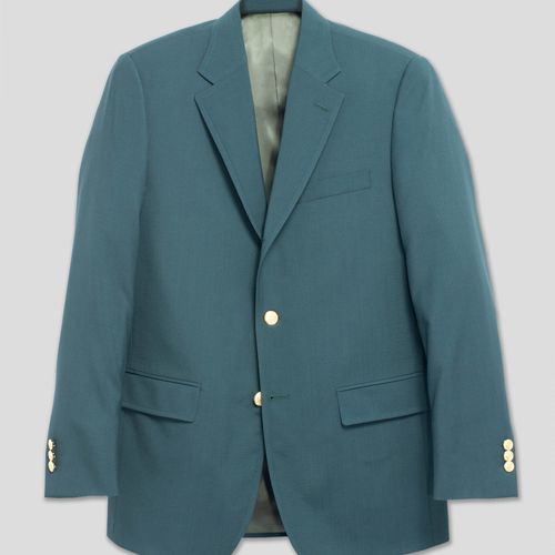 Dark Green Solid Blazer