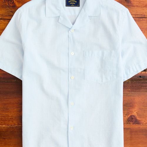 Summer Blend Button-Up Shirt in Sky