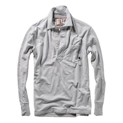 Loopback L/S Polo Lt Grey