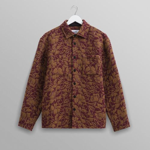 Otto Overshirt Khaki/Burgundy Floral Quilt