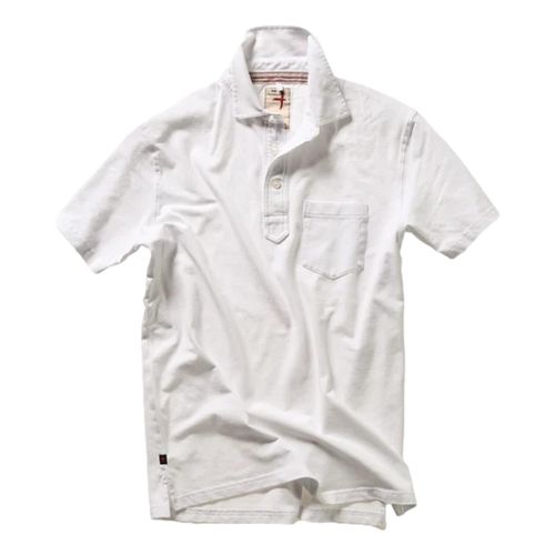 Pique Slot Polo White