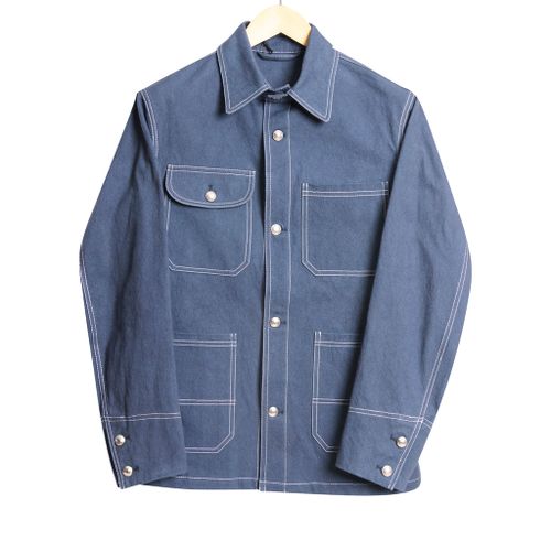 Patch Pocket Overshirt Navy Blue