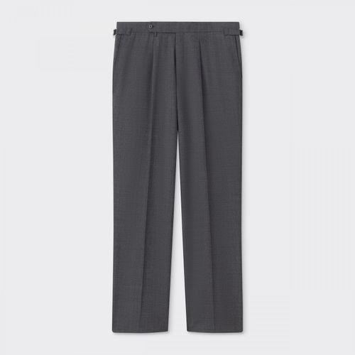 Pleated Fresco Trousers : Grey