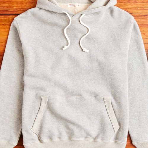 450 Loopwheel Hoodie in Heather Grey