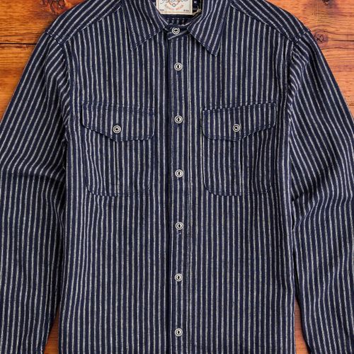 Rancho Stripe Work Shirt in Indigo