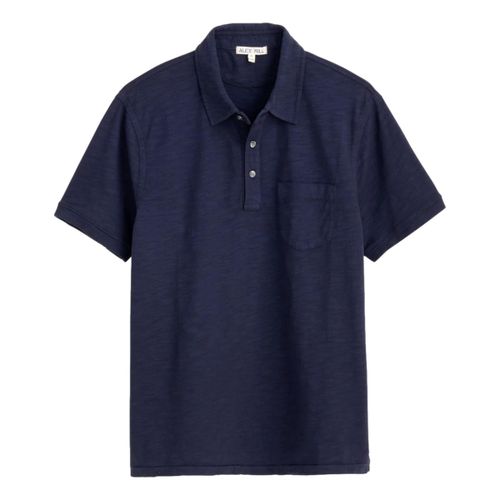 Standard Slub Cotton Polo Navy